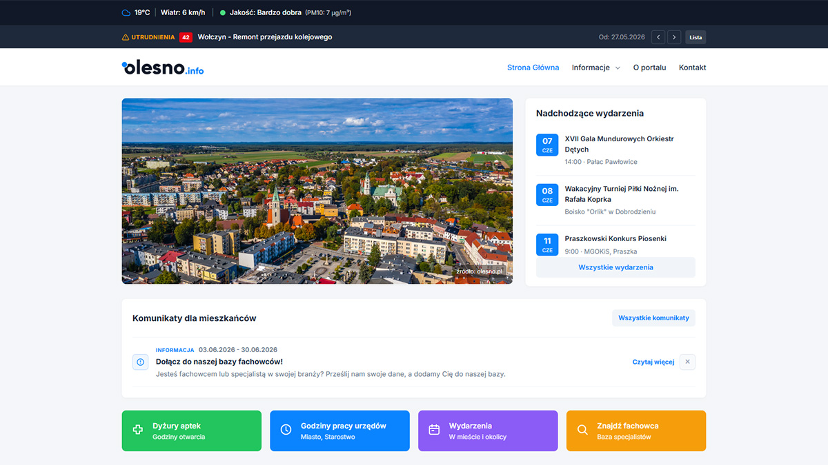 olesno.info website screenshot